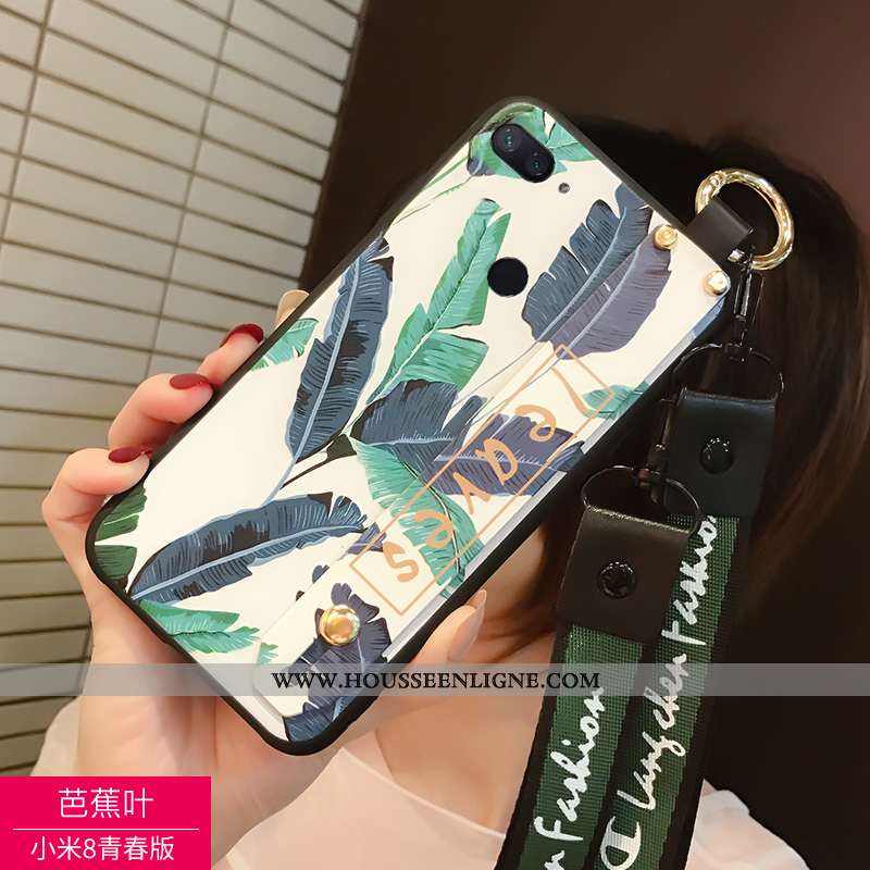 Coque Xiaomi Mi 8 Lite Personnalité Silicone Petit Noir Jeunesse Téléphone Portable
