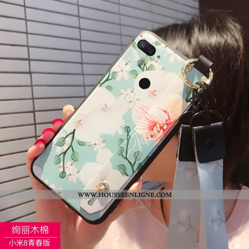 Coque Xiaomi Mi 8 Lite Personnalité Silicone Petit Noir Jeunesse Téléphone Portable