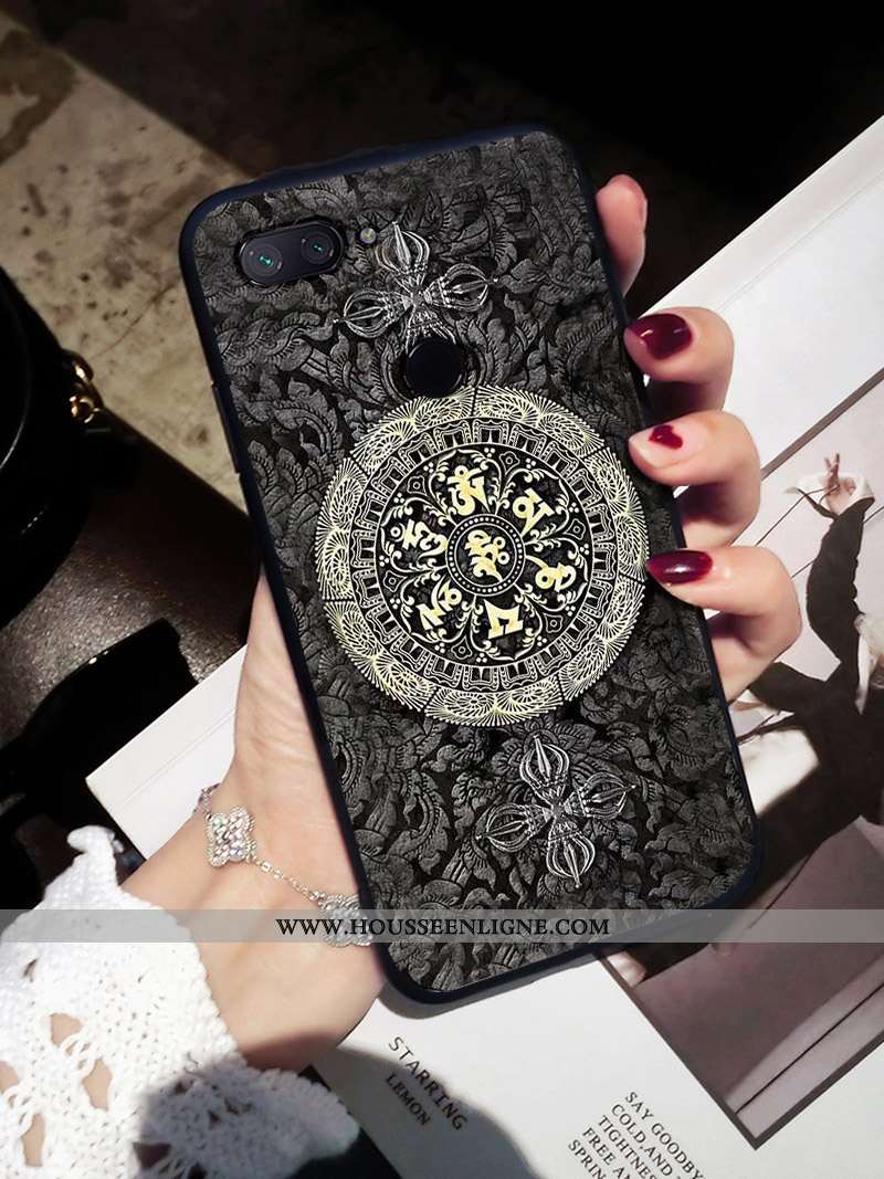 Coque Xiaomi Mi 8 Lite Protection Charmant Jeunesse Étui Téléphone Portable Bleu