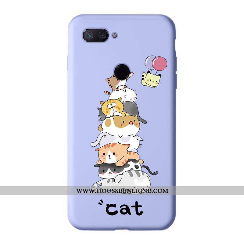 Coque Xiaomi Mi 8 Lite Silicone Protection Petit Jeunesse Téléphone Portable Étui Dessin Animé Viole
