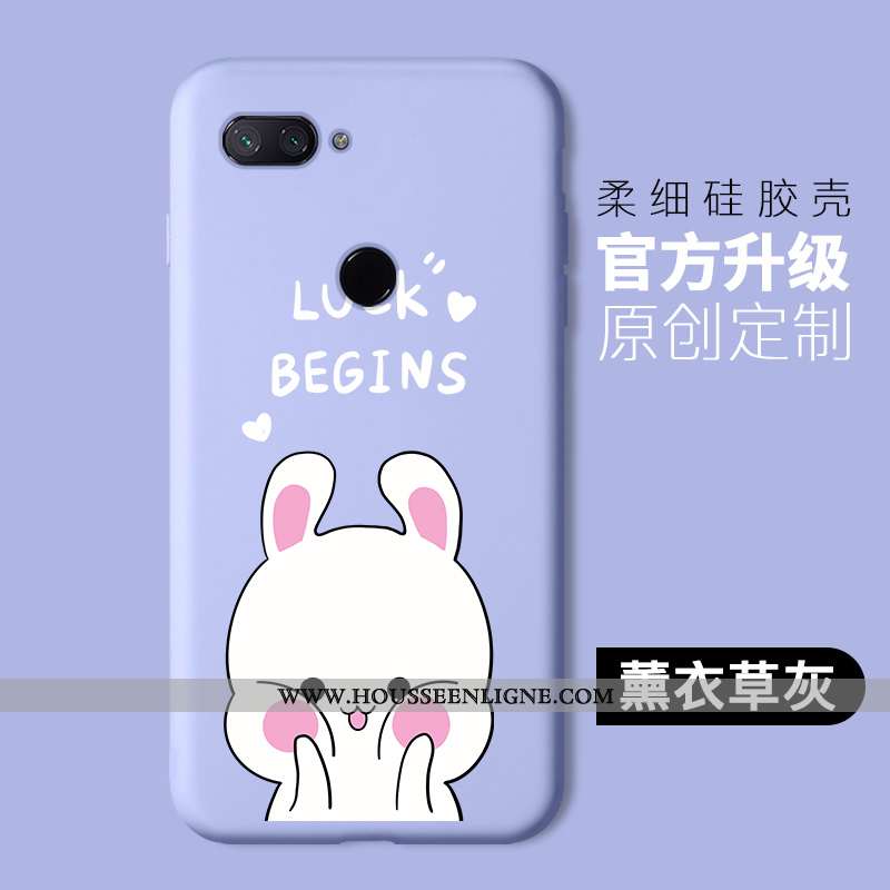 Coque Xiaomi Mi 8 Lite Silicone Protection Petit Jeunesse Téléphone Portable Étui Dessin Animé Viole