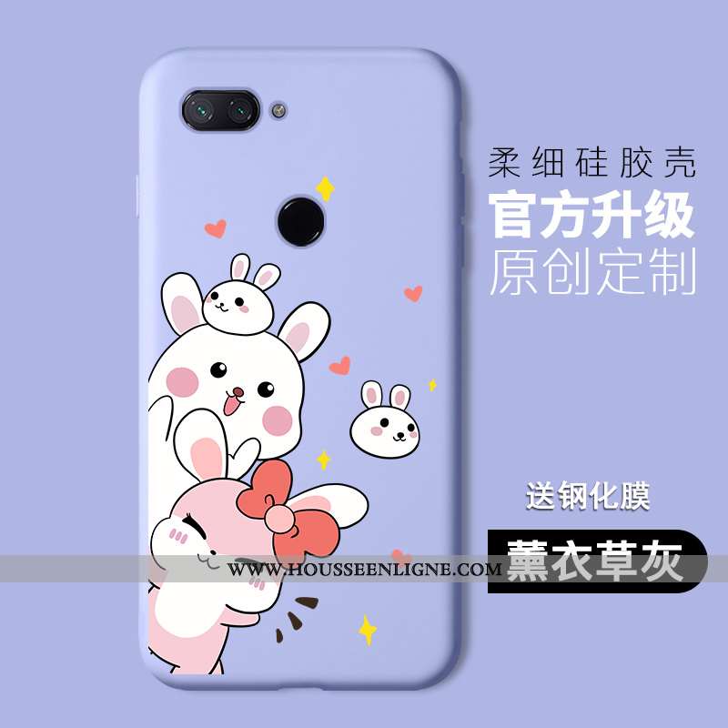 Coque Xiaomi Mi 8 Lite Silicone Protection Petit Jeunesse Téléphone Portable Étui Dessin Animé Viole