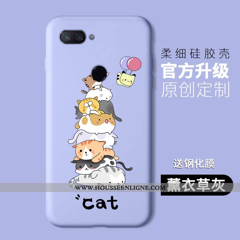 Coque Xiaomi Mi 8 Lite Silicone Protection Petit Jeunesse Téléphone Portable Étui Dessin Animé Viole