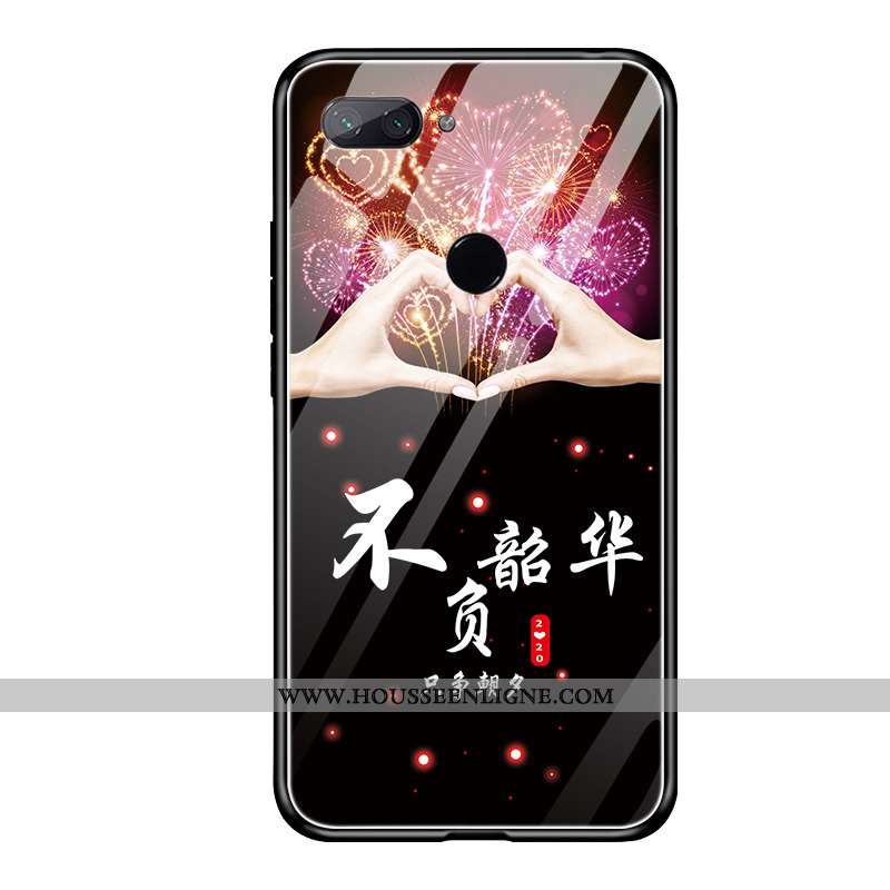 Coque Xiaomi Mi 8 Lite Silicone Protection Rose Net Rouge Jeunesse Tout Compris Petit