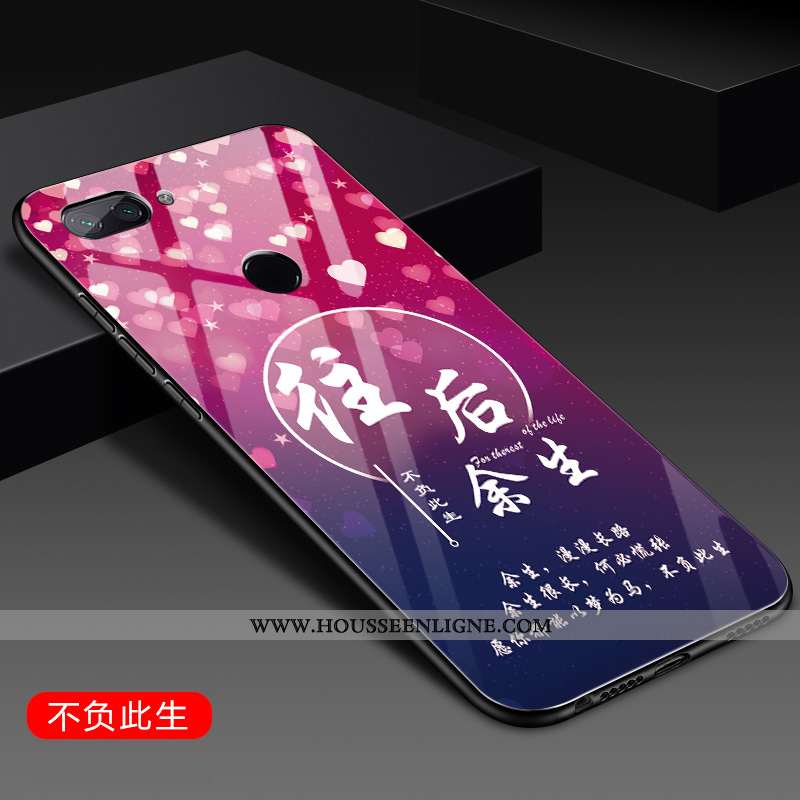 Coque Xiaomi Mi 8 Lite Silicone Protection Rose Net Rouge Jeunesse Tout Compris Petit
