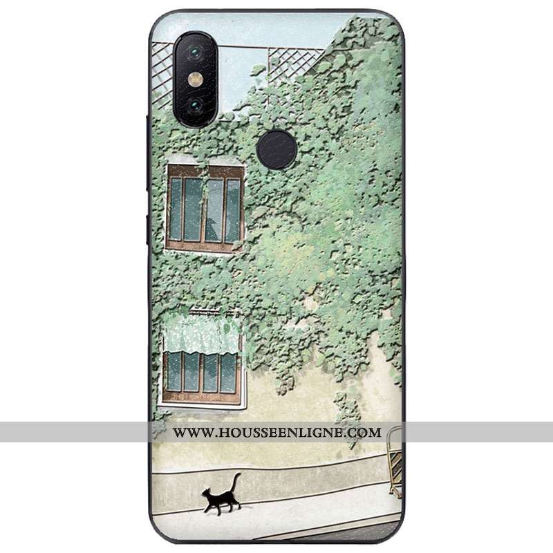 Coque Xiaomi Mi 8 Modèle Fleurie Fluide Doux Rouge Tout Compris Vent Téléphone Portable Petit Verte