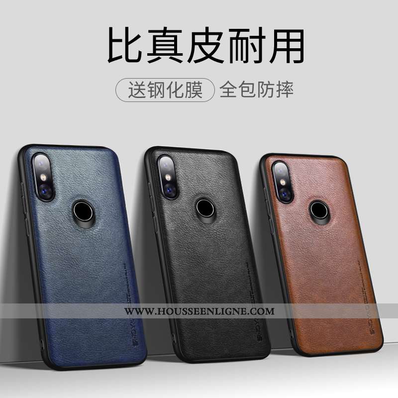 Coque Xiaomi Mi 8 Modèle Fleurie Protection Tout Compris Créatif Jeunesse Simple Petit Noir