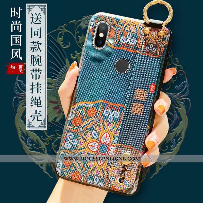 Coque Xiaomi Mi 8 Ornements Suspendus Cou Suspendu Silicone Rose Style Chinois Jeunesse Net Rouge
