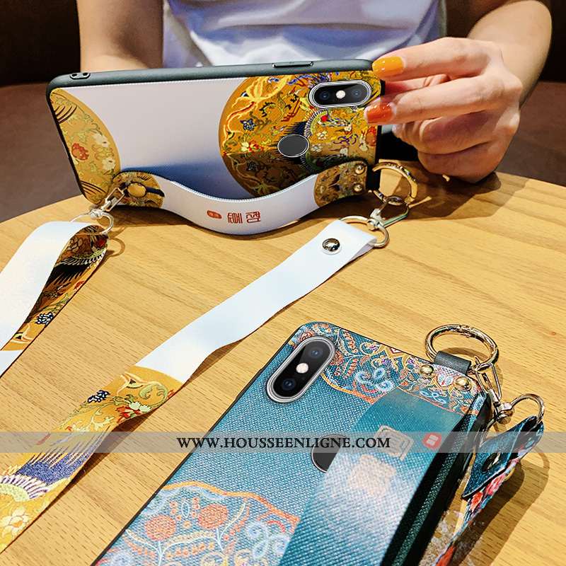 Coque Xiaomi Mi 8 Ornements Suspendus Cou Suspendu Silicone Rose Style Chinois Jeunesse Net Rouge