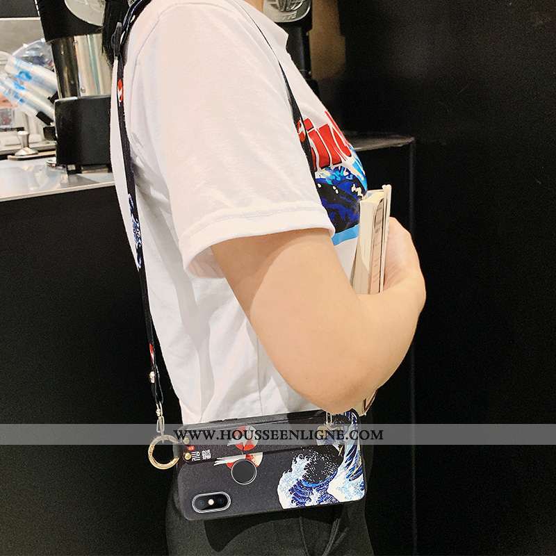 Coque Xiaomi Mi 8 Ornements Suspendus Cou Suspendu Silicone Rose Style Chinois Jeunesse Net Rouge