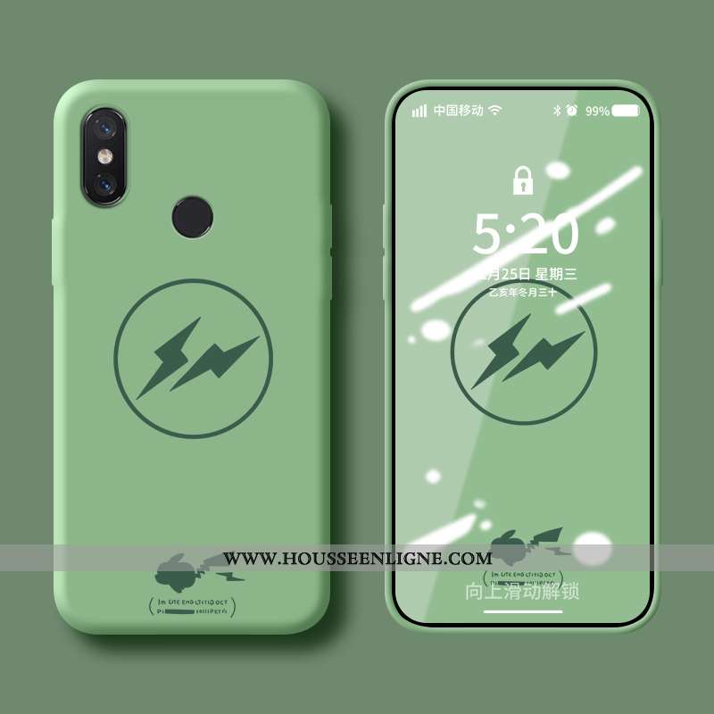 Coque Xiaomi Mi 8 Pro Cuir Modèle Fleurie Téléphone Portable Étui Silicone Vent Nouveau Turquoise