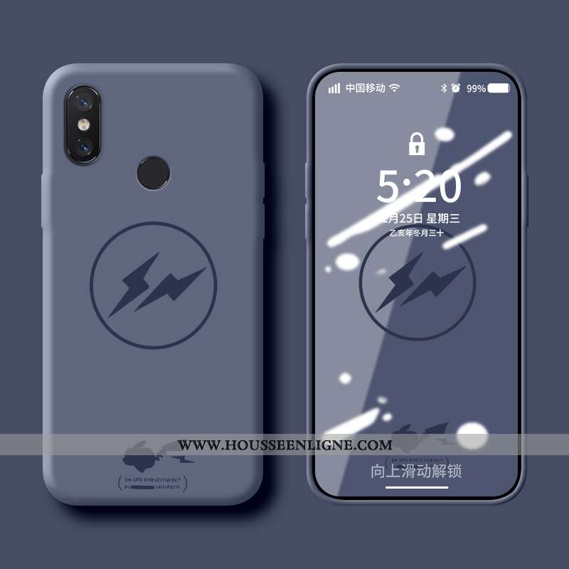 Coque Xiaomi Mi 8 Pro Cuir Modèle Fleurie Téléphone Portable Étui Silicone Vent Nouveau Turquoise