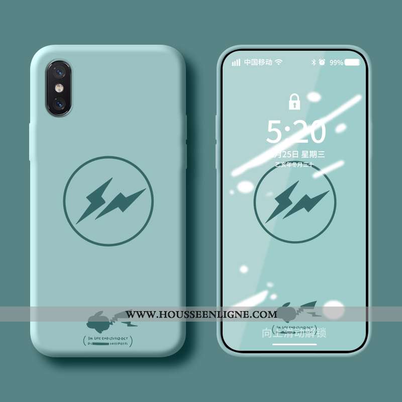 Coque Xiaomi Mi 8 Pro Cuir Modèle Fleurie Téléphone Portable Étui Silicone Vent Nouveau Turquoise