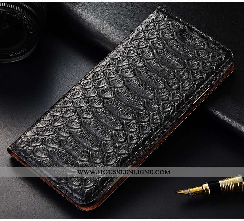 Coque Xiaomi Mi 8 Pro Cuir Véritable Cuir Nouveau Incassable Fluide Doux Modèle Fleurie Noir
