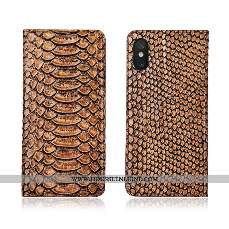 Coque Xiaomi Mi 8 Pro Cuir Véritable Cuir Nouveau Incassable Fluide Doux Modèle Fleurie Noir