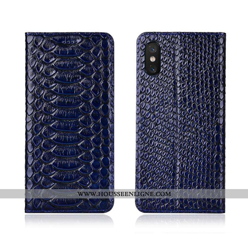 Coque Xiaomi Mi 8 Pro Cuir Véritable Cuir Nouveau Incassable Fluide Doux Modèle Fleurie Noir