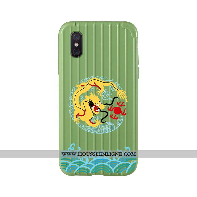 Coque Xiaomi Mi 8 Pro Modèle Fleurie Fluide Doux Vert Incassable Net Rouge Téléphone Portable Simple