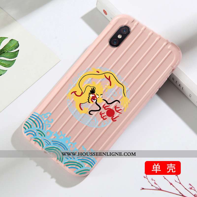 Coque Xiaomi Mi 8 Pro Modèle Fleurie Fluide Doux Vert Incassable Net Rouge Téléphone Portable Simple