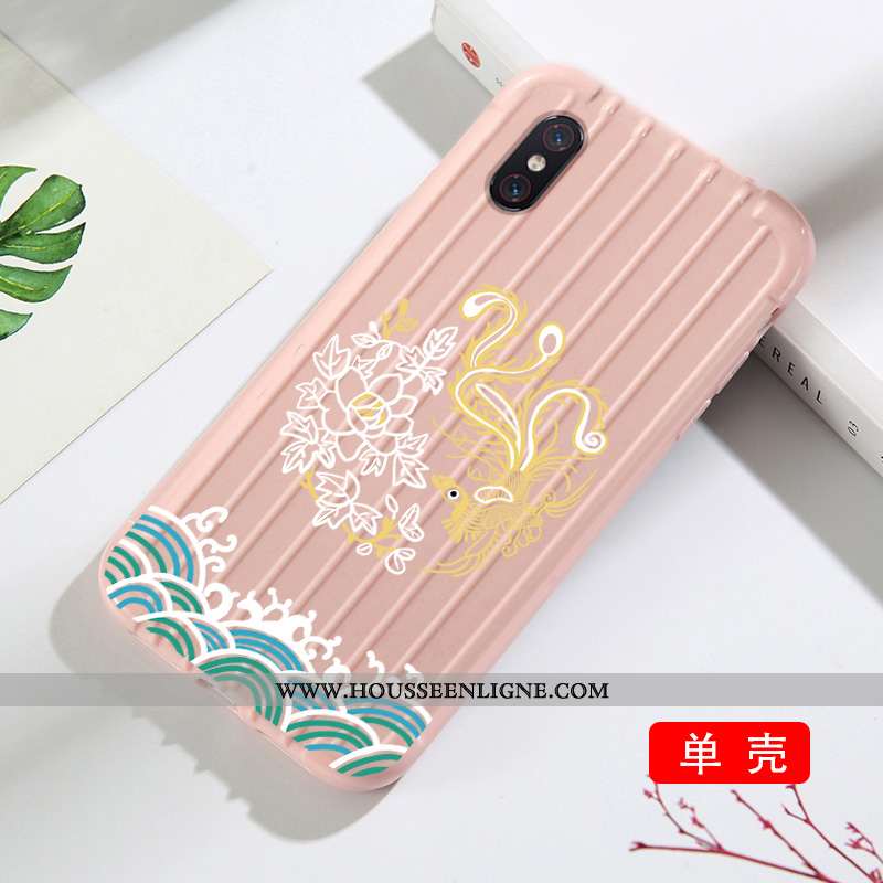 Coque Xiaomi Mi 8 Pro Modèle Fleurie Fluide Doux Vert Incassable Net Rouge Téléphone Portable Simple