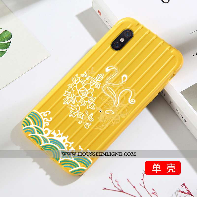 Coque Xiaomi Mi 8 Pro Modèle Fleurie Fluide Doux Vert Incassable Net Rouge Téléphone Portable Simple