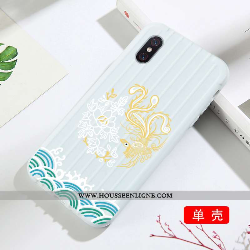 Coque Xiaomi Mi 8 Pro Modèle Fleurie Fluide Doux Vert Incassable Net Rouge Téléphone Portable Simple