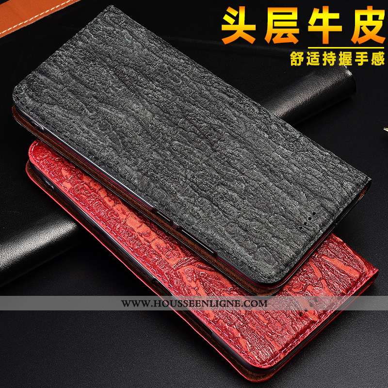 Coque Xiaomi Mi 8 Pro Protection Cuir Véritable Silicone Petit Bleu Arbres Cuir
