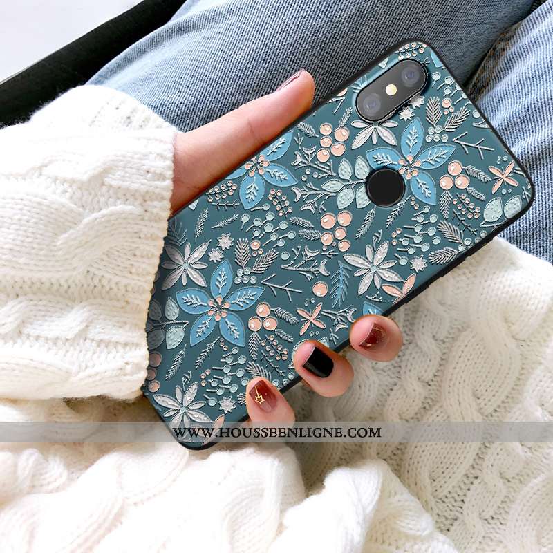 Coque Xiaomi Mi 8 Pro Tendance Modèle Fleurie Gaufrage Tout Compris Dimensionnel Fluide Doux Simple 