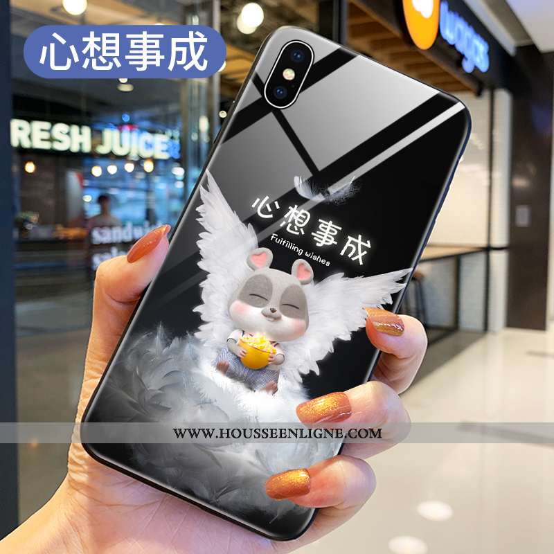 Coque Xiaomi Mi 8 Pro Transparent Dessin Animé Rouge Téléphone Portable Protection Verre