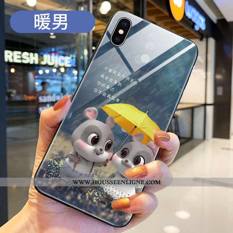 Coque Xiaomi Mi 8 Pro Transparent Dessin Animé Rouge Téléphone Portable Protection Verre