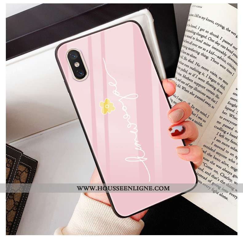 Coque Xiaomi Mi 8 Pro Verre Charmant Floral Petit Jeunesse Modèle Fleurie Rose