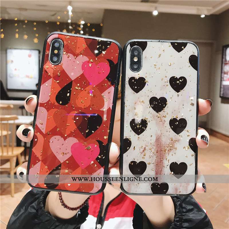 Coque Xiaomi Mi 8 Pro Vintage Silicone Protection Noir Simple Rose Rouge