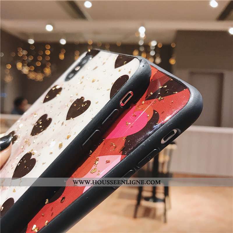 Coque Xiaomi Mi 8 Pro Vintage Silicone Protection Noir Simple Rose Rouge