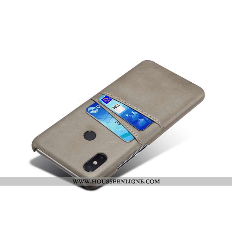 Coque Xiaomi Mi 8 Protection Cuir Business Jeunesse Luxe Étui Marron
