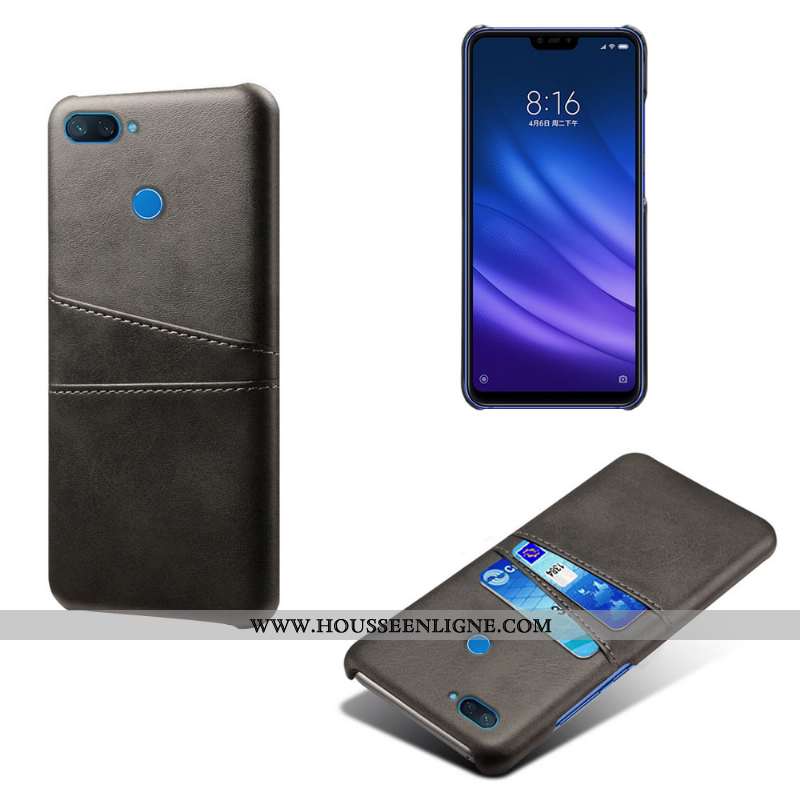 Coque Xiaomi Mi 8 Protection Cuir Business Jeunesse Luxe Étui Marron