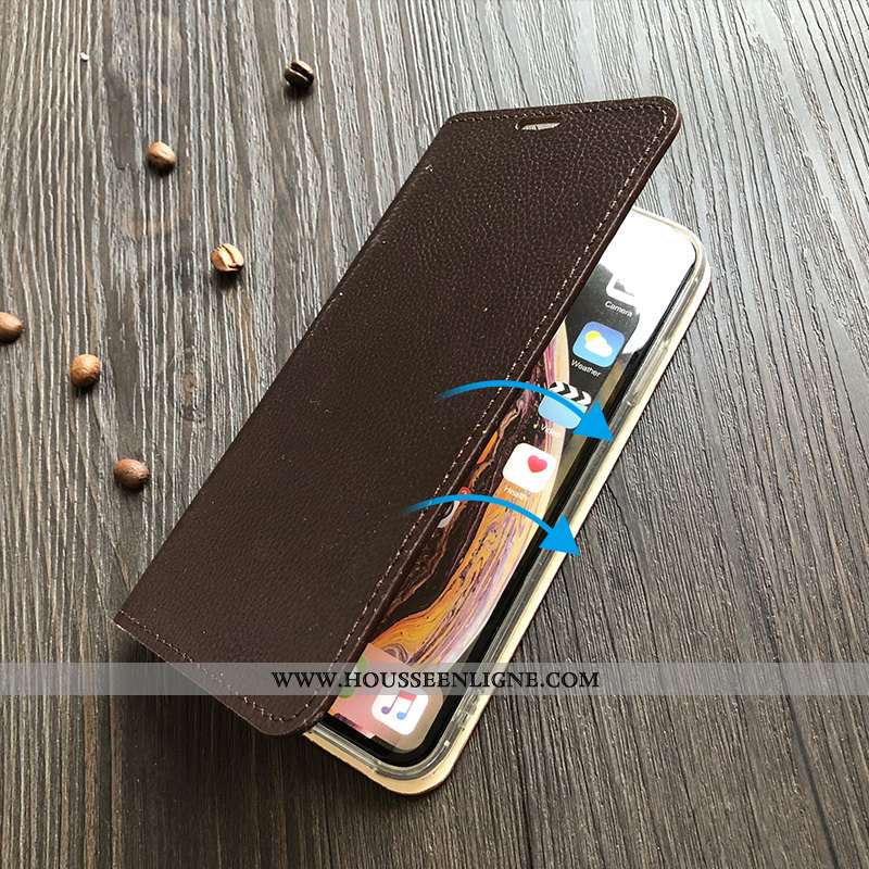Coque Xiaomi Mi 8 Protection Cuir Véritable Étui Rouge Modèle Fleurie Housse Rose