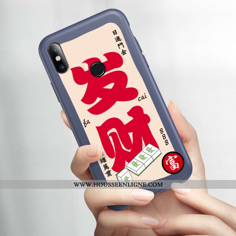 Coque Xiaomi Mi 8 Protection Délavé En Daim Silicone Rat Jeunesse Téléphone Portable Tout Compris Bl
