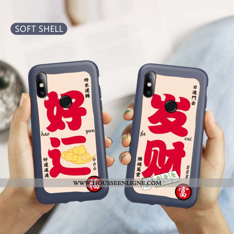 Coque Xiaomi Mi 8 Protection Délavé En Daim Silicone Rat Jeunesse Téléphone Portable Tout Compris Bl