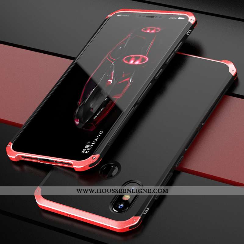 Coque Xiaomi Mi 8 Protection Métal Tendance Tout Compris Border Délavé En Daim Violet