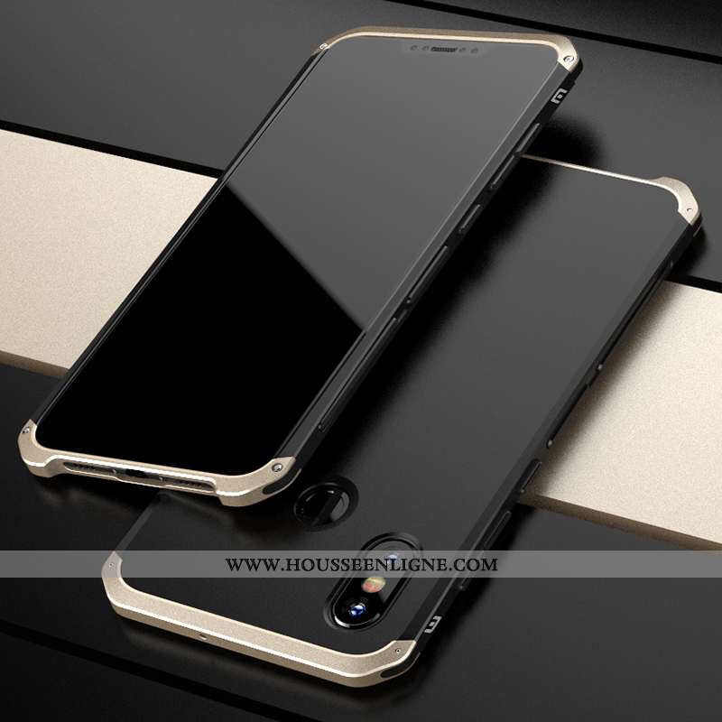 Coque Xiaomi Mi 8 Protection Métal Tendance Tout Compris Border Délavé En Daim Violet