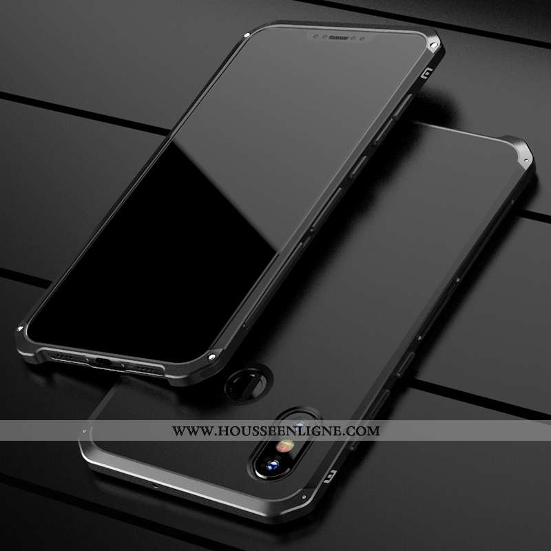 Coque Xiaomi Mi 8 Protection Métal Tendance Tout Compris Border Délavé En Daim Violet