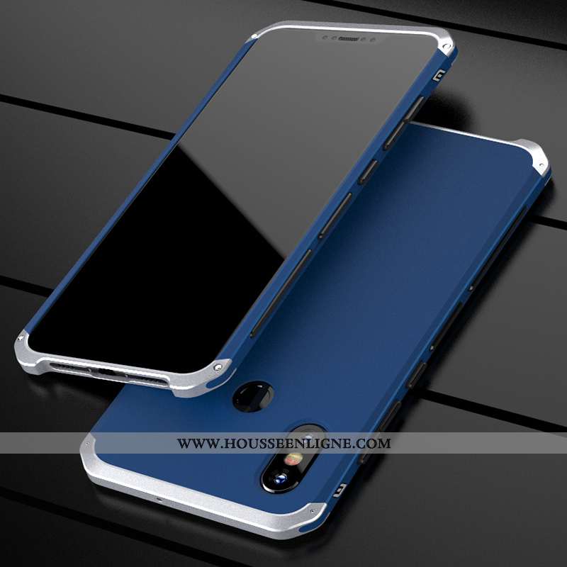 Coque Xiaomi Mi 8 Protection Métal Tendance Tout Compris Border Délavé En Daim Violet