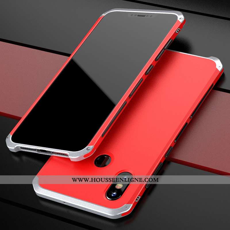 Coque Xiaomi Mi 8 Protection Métal Tendance Tout Compris Border Délavé En Daim Violet