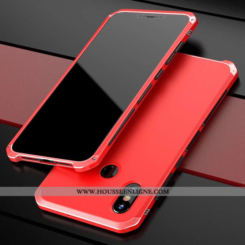 Coque Xiaomi Mi 8 Protection Métal Tendance Tout Compris Border Délavé En Daim Violet