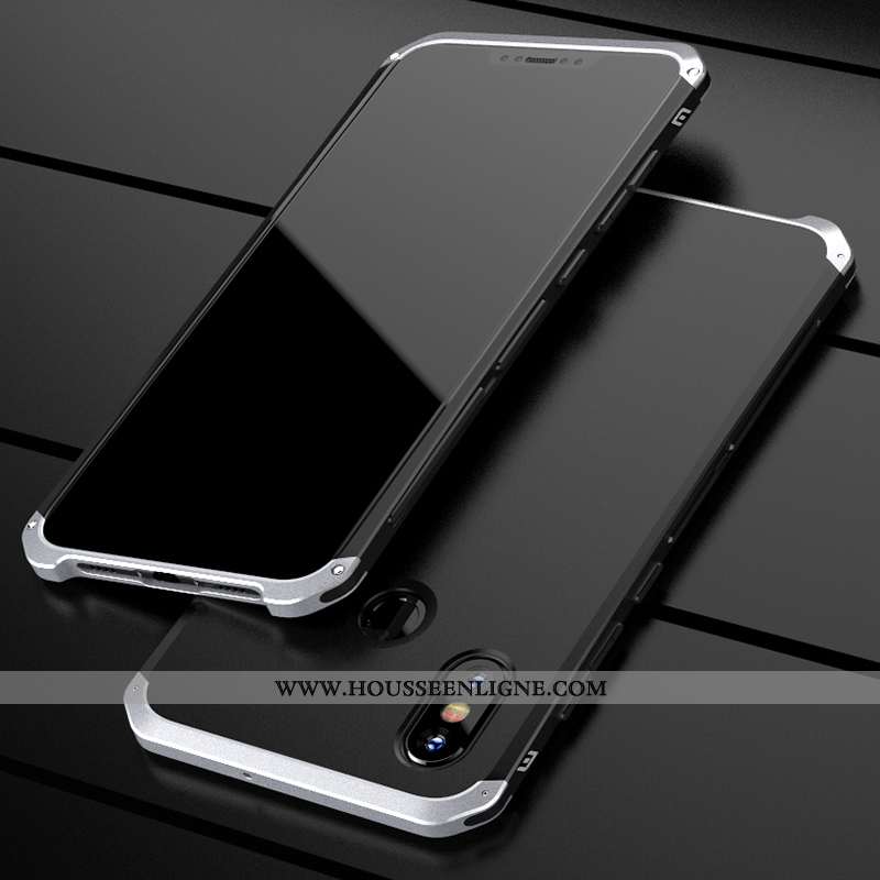 Coque Xiaomi Mi 8 Protection Métal Tendance Tout Compris Border Délavé En Daim Violet