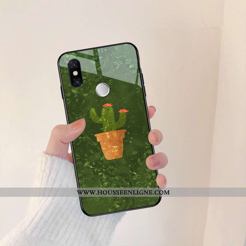 Coque Xiaomi Mi 8 Silicone Mode Verre Frais Créatif Personnalité Vent Blanche