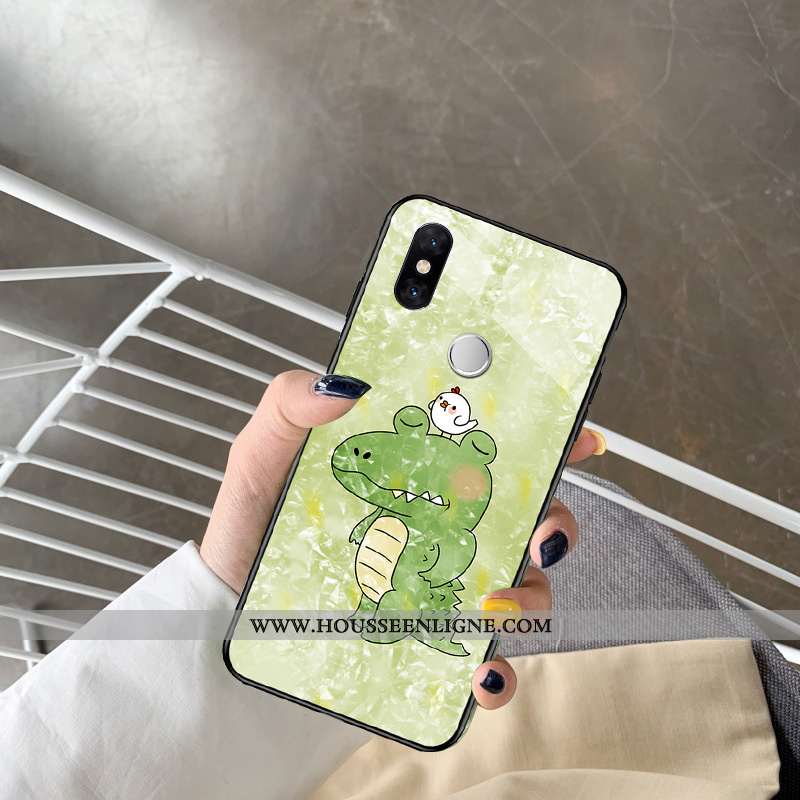 Coque Xiaomi Mi 8 Silicone Mode Verre Frais Créatif Personnalité Vent Blanche