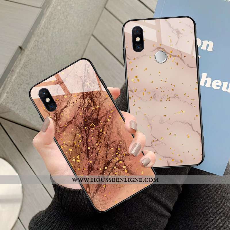 Coque Xiaomi Mi 8 Silicone Mode Verre Frais Créatif Personnalité Vent Blanche