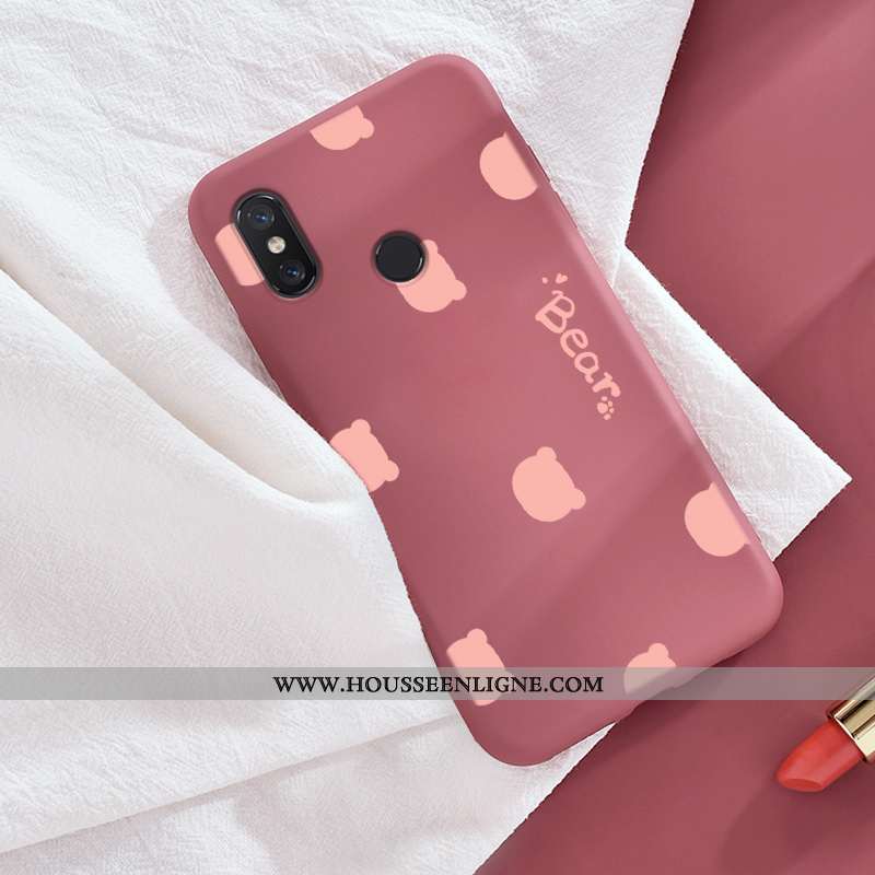 Coque Xiaomi Mi 8 Silicone Protection Incassable Charmant Jeunesse Net Rouge Amoureux