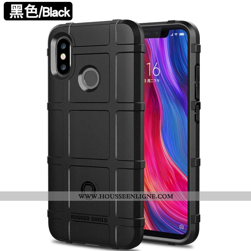 Coque Xiaomi Mi 8 Tendance Fluide Doux Tout Compris Protection Étui Petit Téléphone Portable Marron