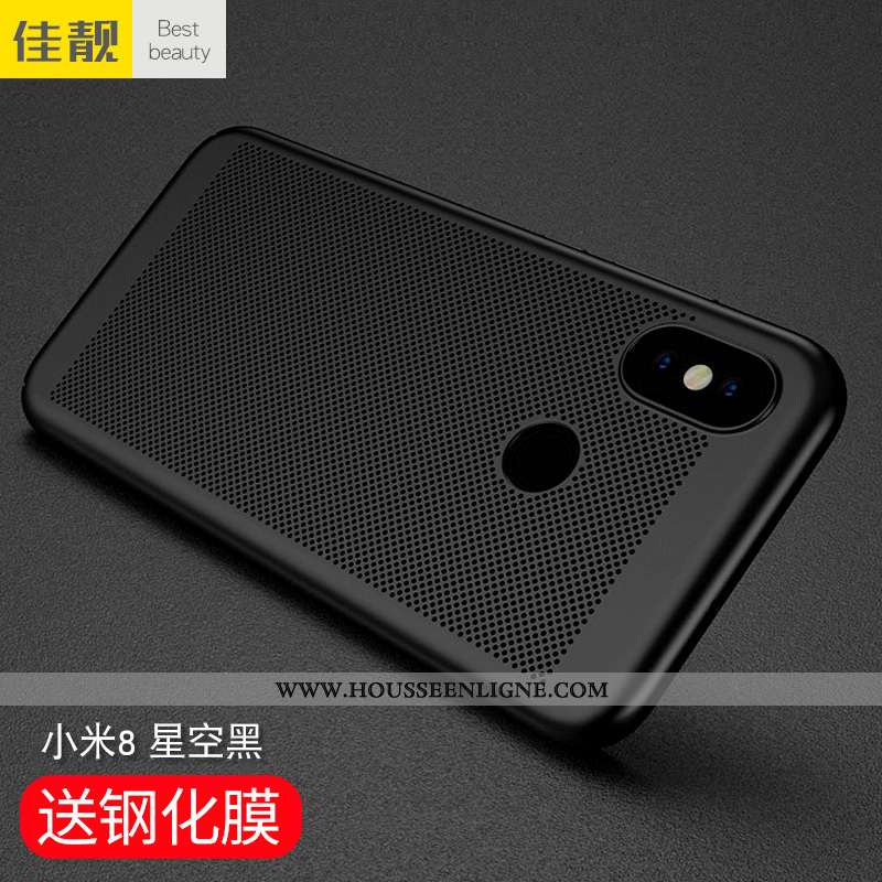 Coque Xiaomi Mi 8 Tendance Légère Évasé Légères Refroidissement Petit Protection Bleu Foncé